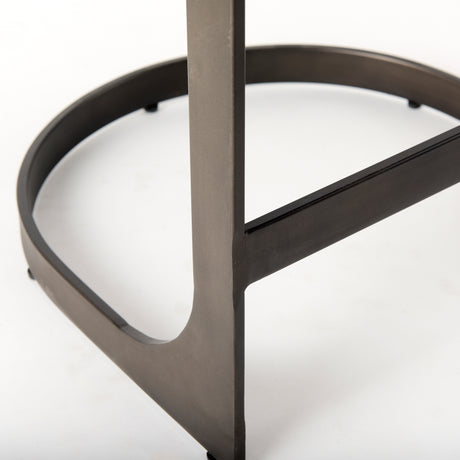 Tyson 17L x 18W x 28H Black Leather W/ Metal Frame Counter Stool from Mercana - Luna Furniture