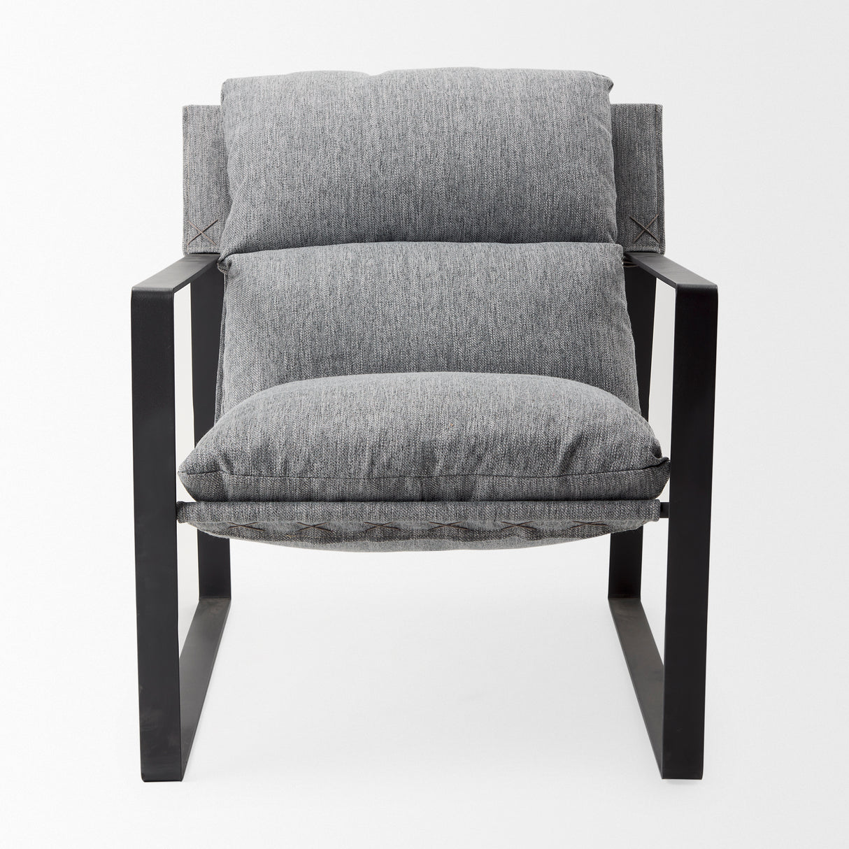 Guilia Castlerock Gray With Metal Frame Sling Accent Chair from Mercana - Luna Furniture