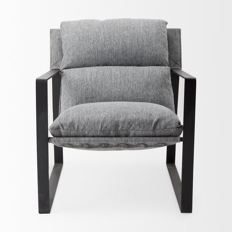 Guilia Castlerock Gray With Metal Frame Sling Accent Chair from Mercana - Luna Furniture