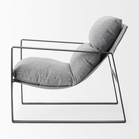 Guilia Castlerock Gray With Metal Frame Sling Accent Chair from Mercana - Luna Furniture
