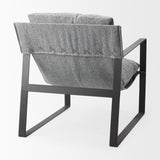 Guilia Castlerock Gray With Metal Frame Sling Accent Chair from Mercana - Luna Furniture