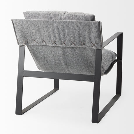 Guilia Castlerock Gray With Metal Frame Sling Accent Chair from Mercana - Luna Furniture