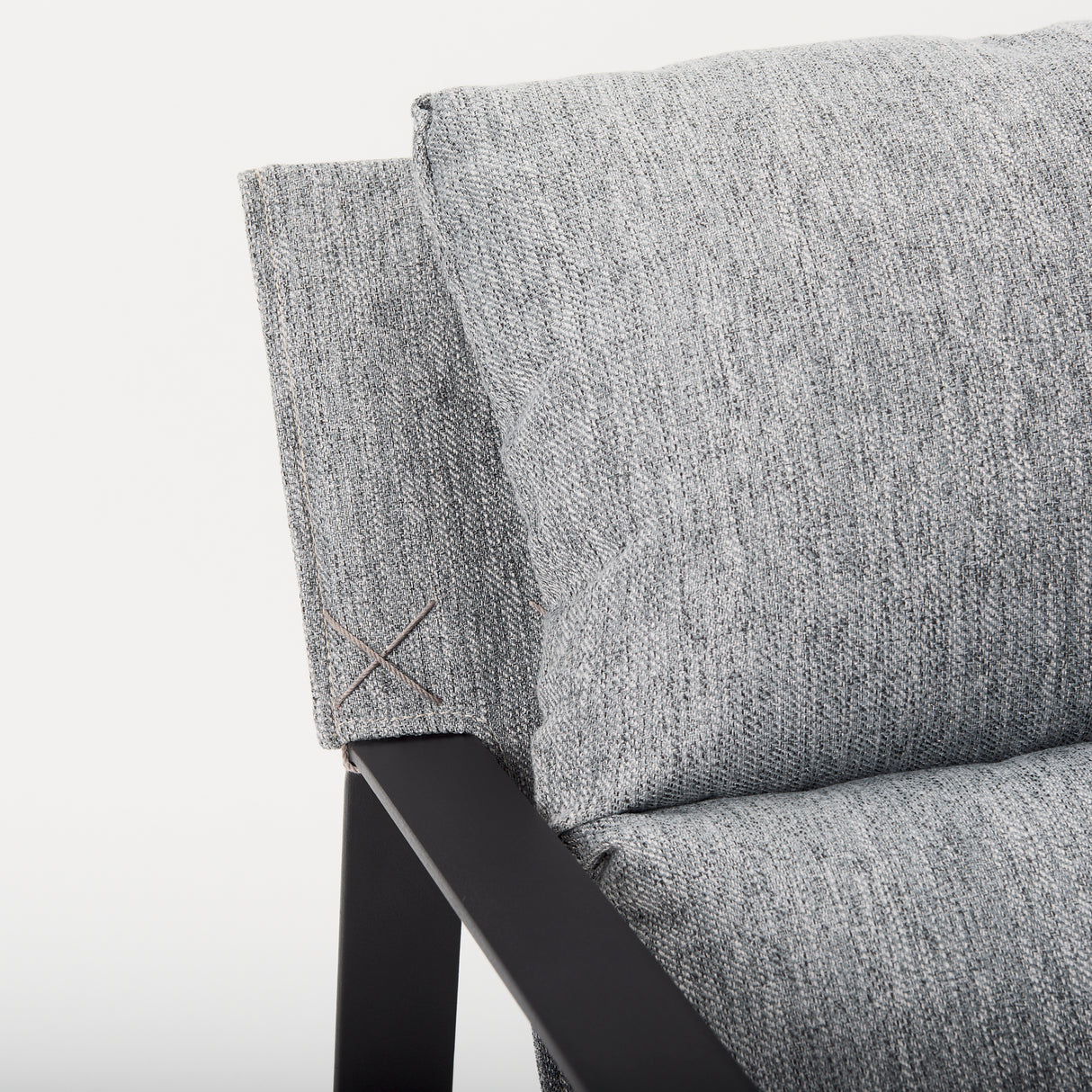 Guilia Castlerock Gray With Metal Frame Sling Accent Chair from Mercana - Luna Furniture