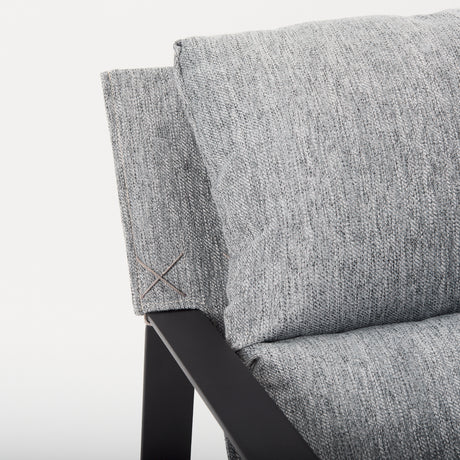 Guilia Castlerock Gray With Metal Frame Sling Accent Chair from Mercana - Luna Furniture