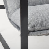 Guilia Castlerock Gray With Metal Frame Sling Accent Chair from Mercana - Luna Furniture