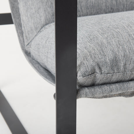 Guilia Castlerock Gray With Metal Frame Sling Accent Chair from Mercana - Luna Furniture