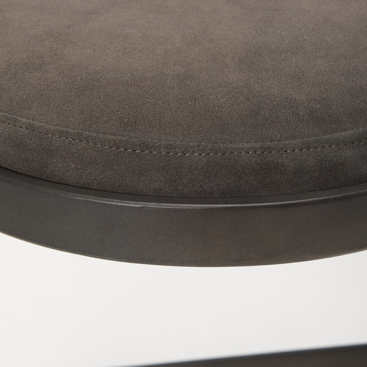 Tyson 17L x 18W x 28H Brown/Gray Suede W/ Metal Frame Counter Stool from Mercana - Luna Furniture