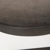 Tyson 17L x 18W x 28H Brown/Gray Suede W/ Metal Frame Counter Stool from Mercana - Luna Furniture