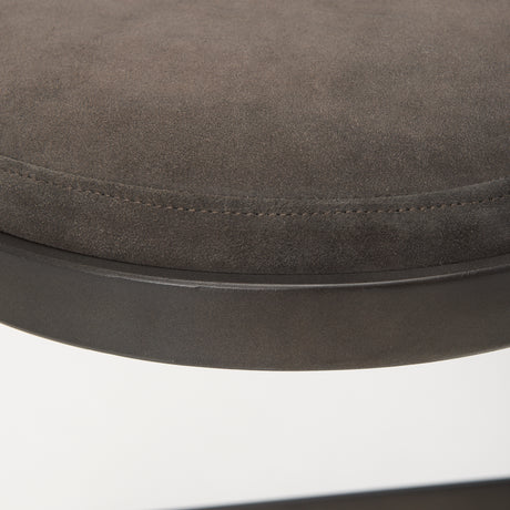 Tyson 17L x 18W x 28H Brown/Gray Suede W/ Metal Frame Counter Stool from Mercana - Luna Furniture