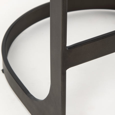 Tyson 17L x 18W x 28H Brown/Gray Suede W/ Metal Frame Counter Stool from Mercana - Luna Furniture