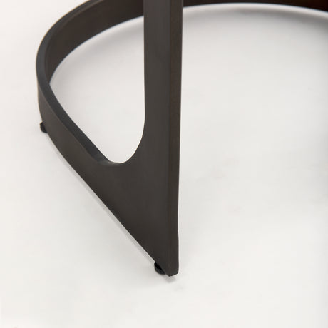 Tyson 17L x 18W x 31H Brown/Gray Suede W/ Metal Frame Bar Stool from Mercana - Luna Furniture