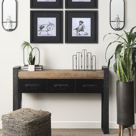 Mila 13.4L x 2.5W x 11.0H Metal and Glass Decorative Accent from Mercana - Luna Furniture