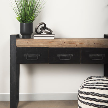 Rafiki Two Blackened Silver Hammered Finish Metal Conjoined Circles from Mercana - Luna Furniture