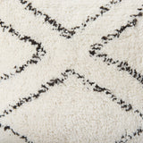 Tapir Beige Cotton Argyle Pattern Square Pouf from Mercana - Luna Furniture