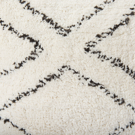 Tapir Beige Cotton Argyle Pattern Square Pouf from Mercana - Luna Furniture