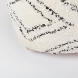 Tapir Beige Cotton Argyle Pattern Square Pouf from Mercana - Luna Furniture