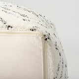 Tapir Beige Cotton Argyle Pattern Square Pouf from Mercana - Luna Furniture