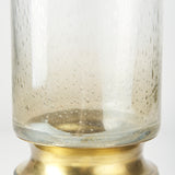 Adriatic I Small Brushed Gold Metal Glass Vase from Mercana - Luna Furniture
