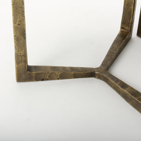 Atticus Black Wood and Antiqued Gold Metal Nesting Accent Tables (Set of 2) from Mercana - Luna Furniture