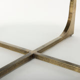 Atticus Black Wood and Antiqued Gold Metal Coffee Table from Mercana - Luna Furniture