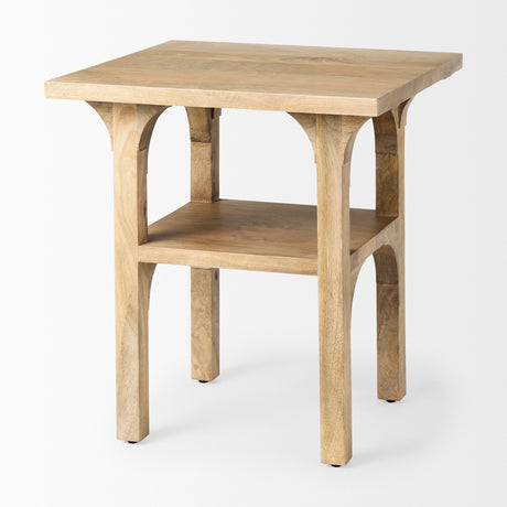 Candace Light Wood Bridge Accent Table from Mercana - Luna Furniture