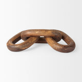 Tayla Large Medium Brown Wood Chain Link from Mercana - Luna Furniture