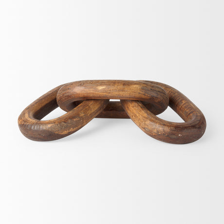 Tayla Large Medium Brown Wood Chain Link from Mercana - Luna Furniture