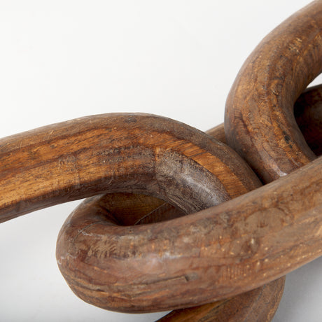 Tayla Large Medium Brown Wood Chain Link from Mercana - Luna Furniture