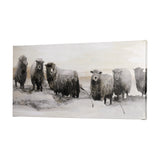 Winter Sheeps I by Stellar Design Studio a Hand Embellished Textured Canvas from Mercana - Luna Furniture