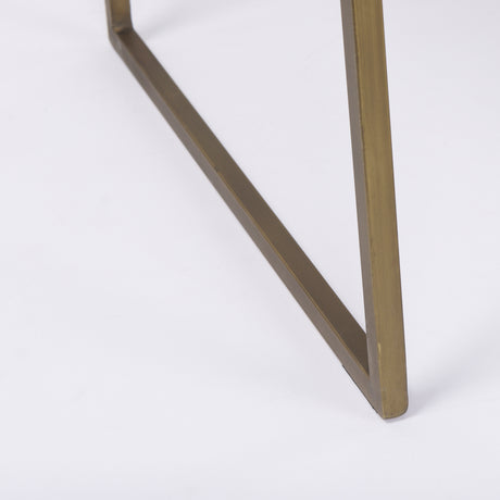 Cordell 42.0L x 25.0W x 78.0H Light Brown Wood W/Gold Metal Office Desk from Mercana - Luna Furniture