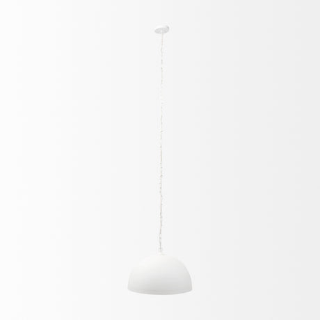 Juniper 24" Round White Dome Pendant Light from Mercana - Luna Furniture