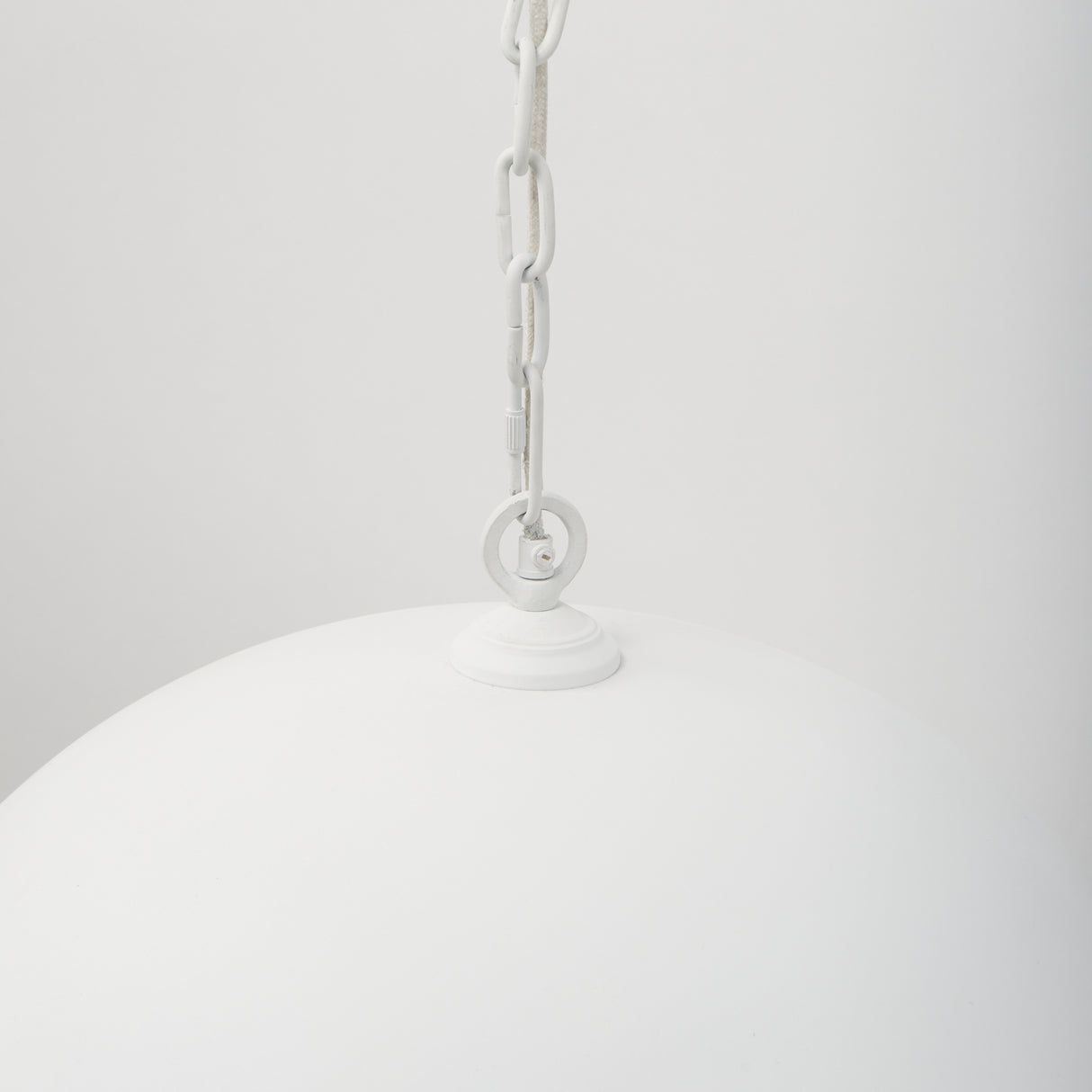 Juniper 24" Round White Dome Pendant Light from Mercana - Luna Furniture