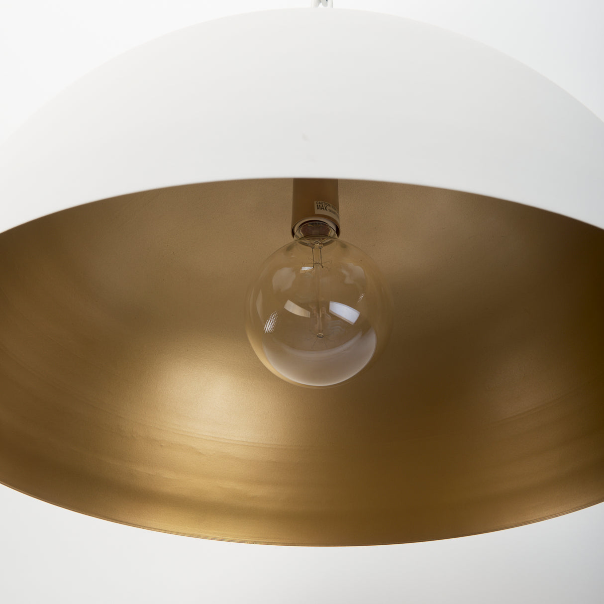 Juniper 24" Round White Dome Pendant Light from Mercana - Luna Furniture