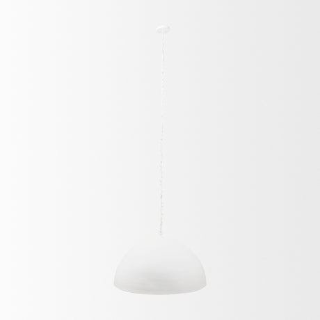 Juniper 36" Round White Dome Pendant Light from Mercana - Luna Furniture
