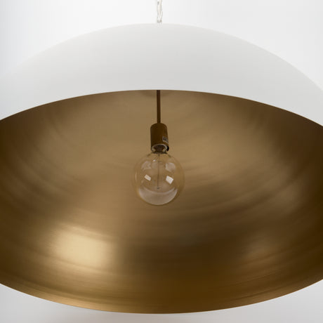 Juniper 36" Round White Dome Pendant Light from Mercana - Luna Furniture