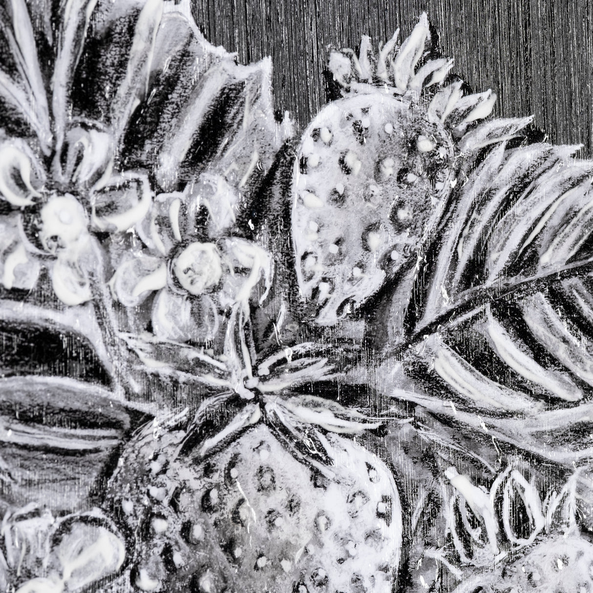 Farm Fresh Strawberries by Mercana Studio a Hand Embellished Textured Framed Art Print from Mercana - Luna Furniture