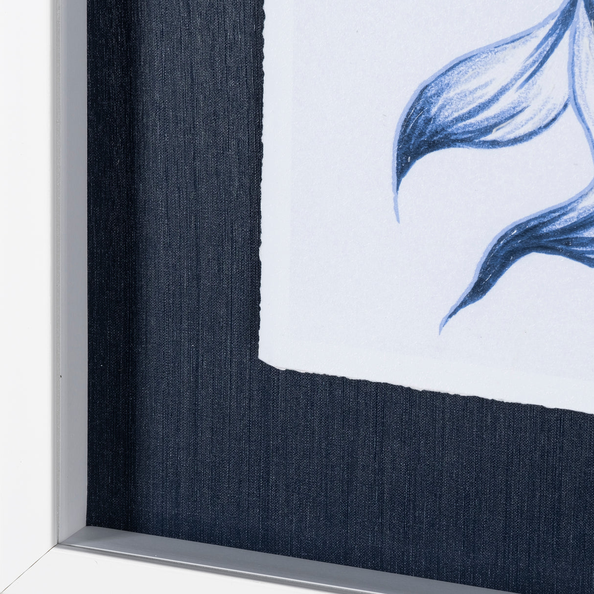 Koi Fish Blue I by Mercana Studio a Hand Embellished Textured Framed Art Print Matted under Glass from Mercana - Luna Furniture