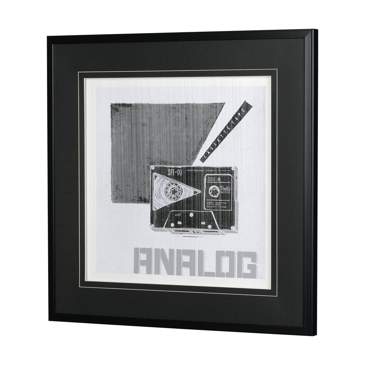 Cassette Tape I by Alarm a Hand Embellished Textured Framed Art Print Matted under Glass from Mercana - Luna Furniture