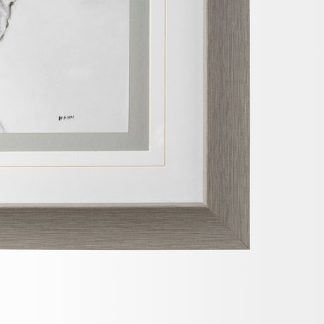 Walk Time 3 by Mercana Studio a Hand Embellished Textured Framed Art Print Matted under Glass from Mercana - Luna Furniture