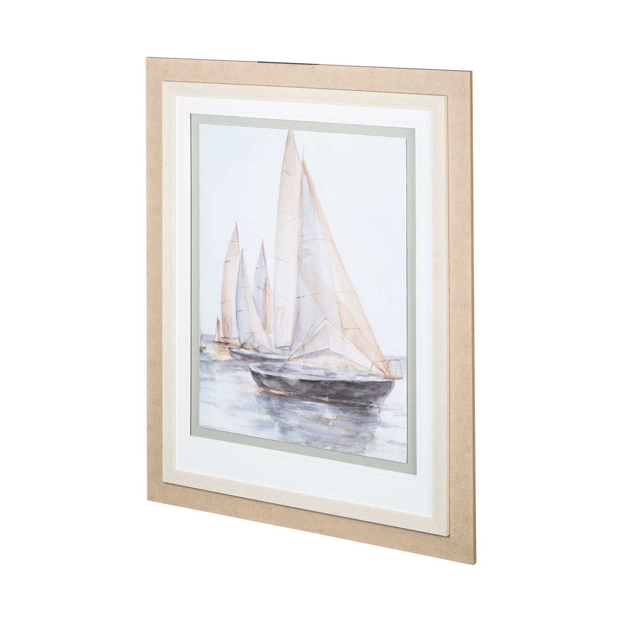 Plein Air Sailboats II by Ethan Harper a Framed Art Print Matted under Glass from Mercana - Luna Furniture