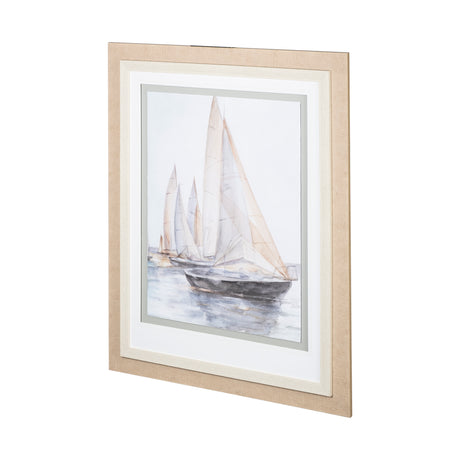 Plein Air Sailboats II by Ethan Harper a Framed Art Print Matted under Glass from Mercana - Luna Furniture