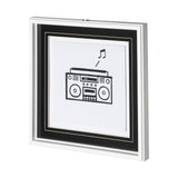 Boom Box by Lawyer a Hand Embellished Textured Framed Art Print Matted under Glass from Mercana - Luna Furniture