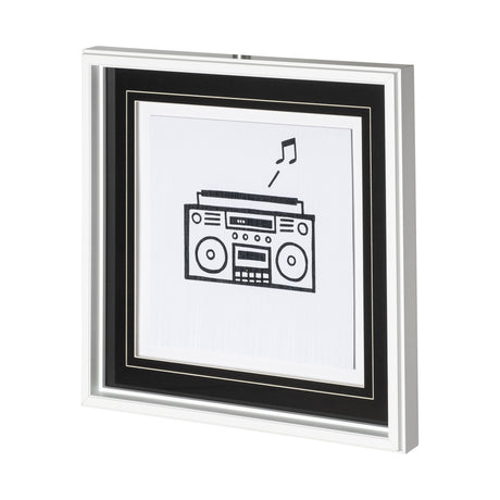 Boom Box by Lawyer a Hand Embellished Textured Framed Art Print Matted under Glass from Mercana - Luna Furniture
