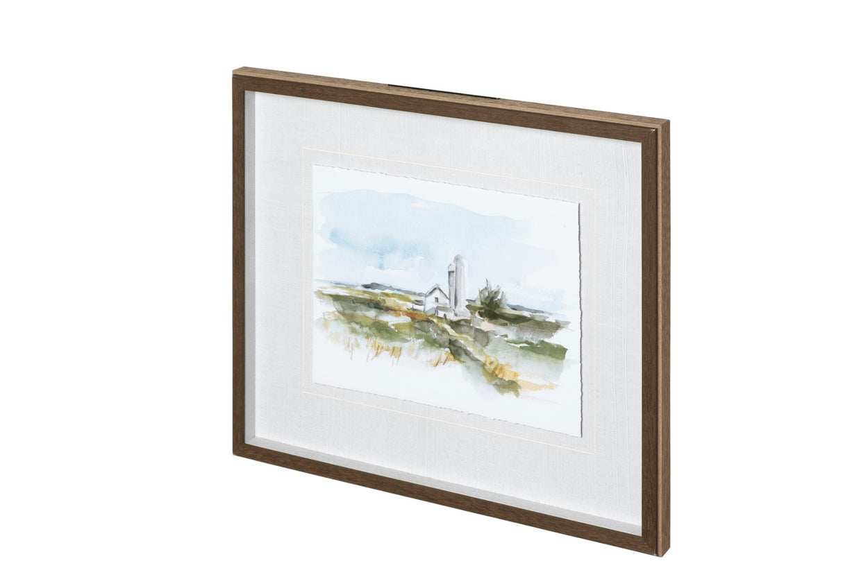 Rural Plein Air I by Ethan Harper a Hand Embellished Textured Framed Art Print Matted under Glass from Mercana - Luna Furniture