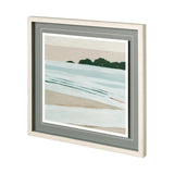 Coastal Lines I by Emma Scarvey a Hand Embellished Textured Framed Art Print Matted under Glass from Mercana - Luna Furniture