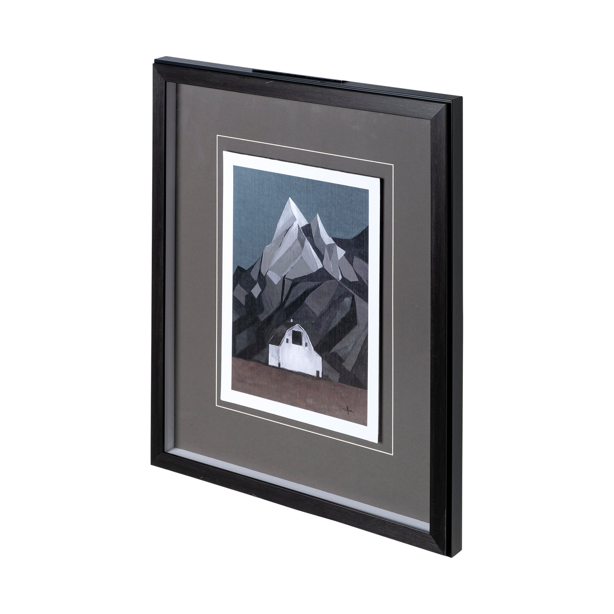 Flatten Barn I by Mercana Studio a Hand Embellished Textured Framed Art Print Matted under Glass from Mercana - Luna Furniture