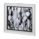 River Rocks by Liz Jardine a Hand Embellished Textured Framed Art Print Matted under Glass from Mercana - Luna Furniture