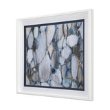 River Rocks by Liz Jardine a Hand Embellished Textured Framed Art Print Matted under Glass from Mercana - Luna Furniture
