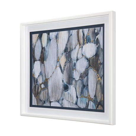 River Rocks by Liz Jardine a Hand Embellished Textured Framed Art Print Matted under Glass from Mercana - Luna Furniture