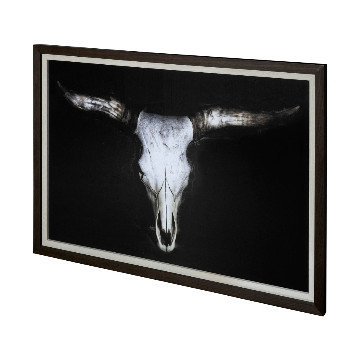 Cow Skull by PH Burchett a Hand Embellished Textured Framed Art Print Matted under Glass from Mercana - Luna Furniture